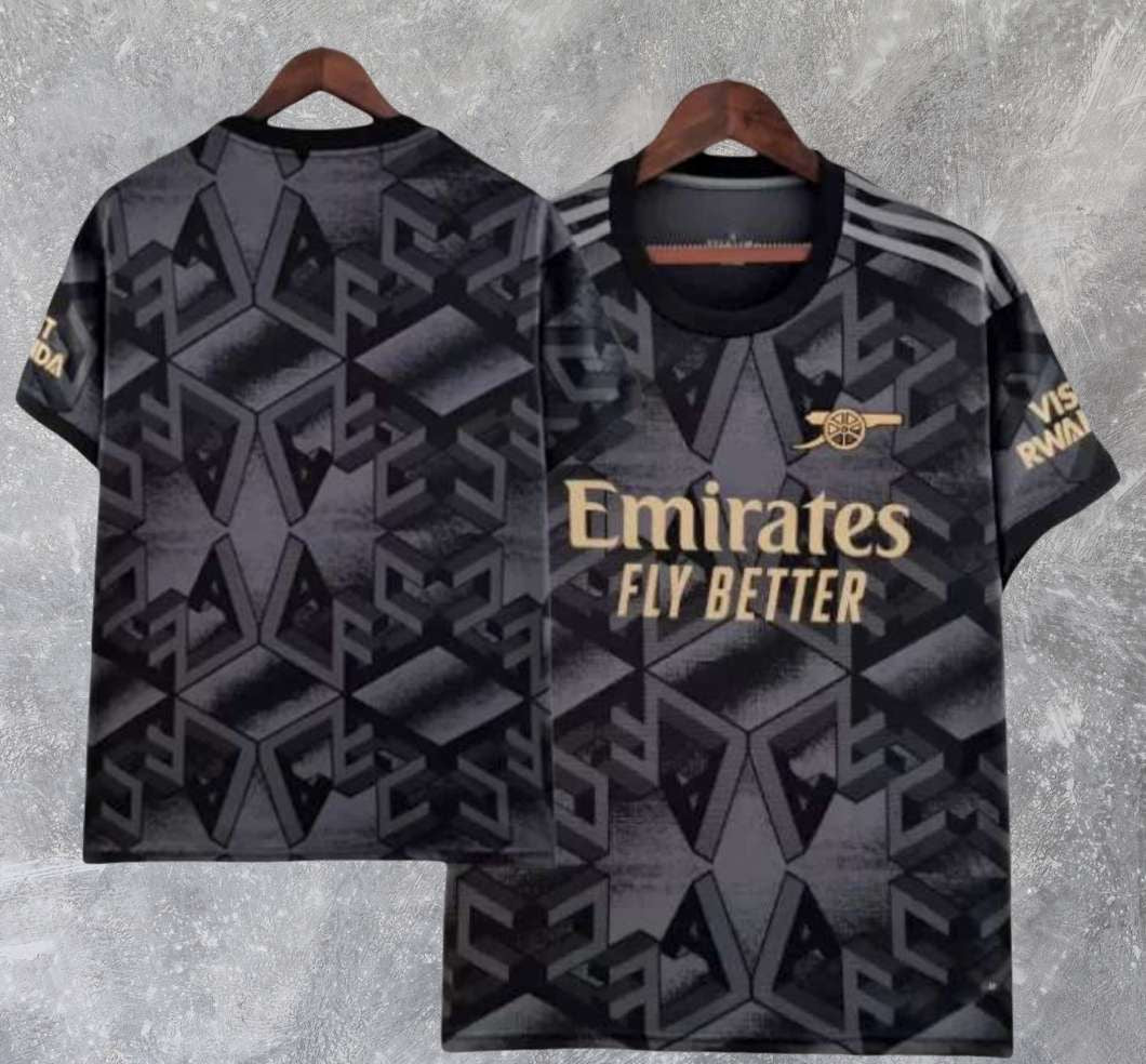 Arsenal 22/23 Away Shirt - Black/Gold